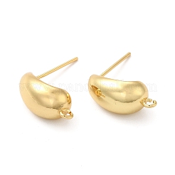 Rack Plating Brass Stud Earring Findings&nbsp;EJEW-P226-11G