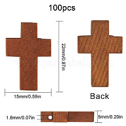 100Pcs Wooden Pendants&nbsp;WOOD-SC0001-38