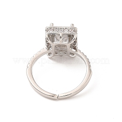 Brass Micro Pave Cubic Zirconia Rings&nbsp;RJEW-R146-06D-P