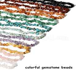 10 Strands 10 Styles Natural & Synthetic Mixed Gemstone Chip Beads Strands&nbsp;G-FS0005-89