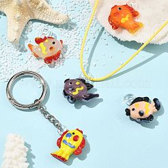 5Pcs 5 Colors Handmade Lampwork Pendants&nbsp;LAMP-FS0001-80A