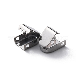 202 Stainless Steel Ribbon Crimp Ends&nbsp;DIY-WH0430-052B