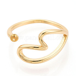 Heart Brass Cup Peg Ring Settings&nbsp;KK-N274-22G
