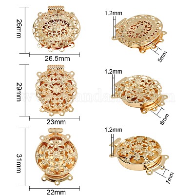 Wholesale 12 Sets 6 Style Brass Box Clasps - Pandahall.com