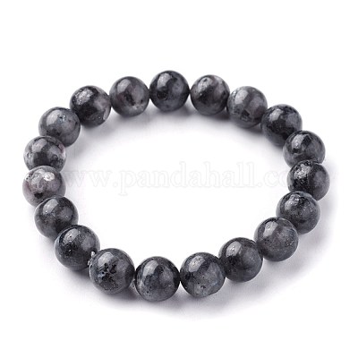 Natural Larvikite Beads Stretch Bracelets&nbsp;BJEW-F380-01-C14-1