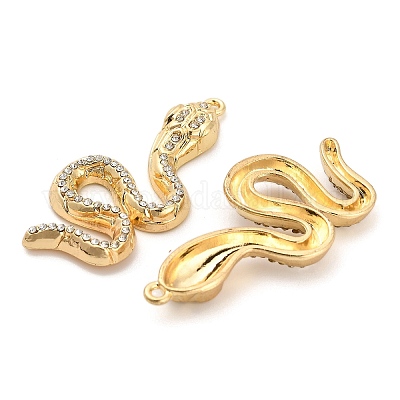 Rack Plating Alloy Pendants with Rhinestone&nbsp;PALLOY-Q005-03G-01A-1