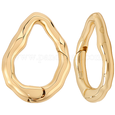 6Pcs Brass Spring Gate Clasps&nbsp;FIND-SC0020-67D-1