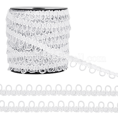 Polyester Braid Trims with Elastic Button Loops&nbsp;OCOR-WH0071-039B-1