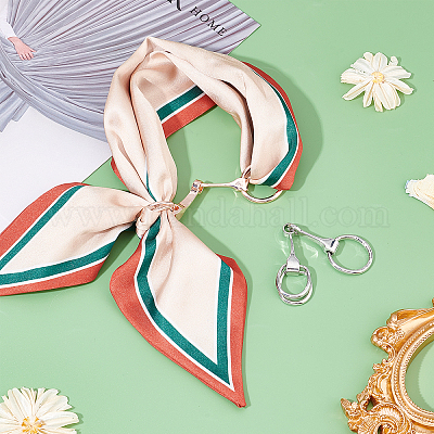 Wholesale 2Pcs Colors Fashion Alloy Scarf Ring Buckle for Lady