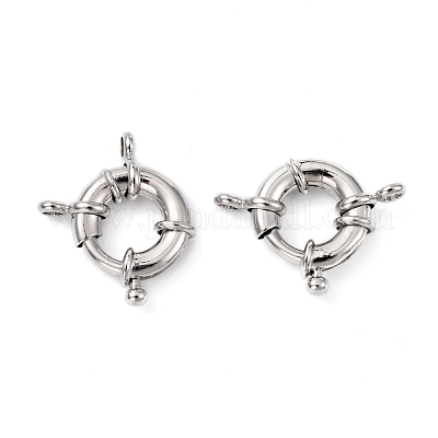 Rack Plating Brass Spring Ring Clasps&nbsp;KK-D399-B-P-NF-1