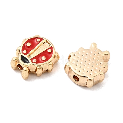 Brass Enamel Beads&nbsp;KK-A277-18G-1