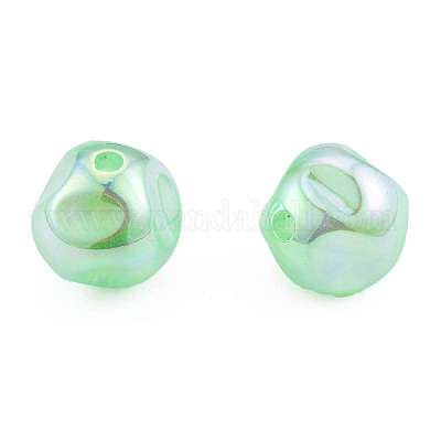 Electroplate Rainbow Iridescent Plating Acrylic Beads&nbsp;TACR-T025-002A-1