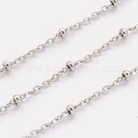 Tarnish Resistant 304 Stainless Steel Cable Chains&nbsp;CHS-K003-01P-0.5MM-1