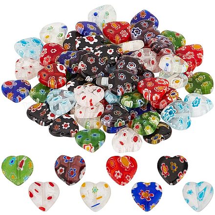 Wholesale 80Pcs Style Handmade Millefiori Lampwork Beads Strands