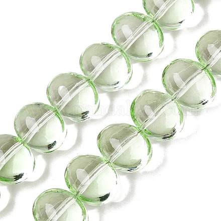 Transparent Electroplate Glass Beads Strands EGLA-N012-06C-1