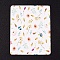 Paper Jewelry Display Cards, for Hanging Earring Display, Rectangle with Leaf, White, 50x40x0.3mm, Hole: 5.3mm