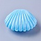 Plastic Bead Containers, Shell, Blue, 9x7.5x4.3cm