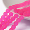 Baking Paint Transparent Glass Bead Strands, Frosted, Round, Deep Pink, 6mm, Hole: 1.3~1.6mm, about 140pcs/strand, 31.4 inch