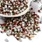 Two Tone Baking Paint Glass Seed Beads, Faceted Bicone, Dark Red, 4.5x4mm, Hole: 1mm, about 6428pcs/pound