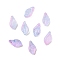 Glass Beads, Leaf, Plum, 12x6.5x5mm, Hole: 0.8mm