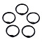 Spray Painted Iron Split Key Rings, Ring, Black, 30x4mm