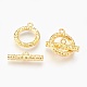 Alloy Ring Toggle Clasps&nbsp;PALLOY-J577-19G-1
