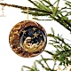 Flat Round Acrylic Pendant Decorations&nbsp;PW-WG75568-01-1