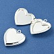 Rack Plating Heart Brass Locket Pendants&nbsp;KK-T071-11S-2
