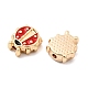 Brass Enamel Beads&nbsp;KK-A277-18G-2