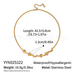 European and American style stainless steel star sun necklace elegant durable jewelry for women