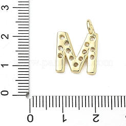 Brass Micro Pave Clear Cubic Zirconia Pendants&nbsp;KK-I476-01G-M