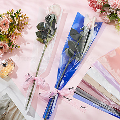 210Pcs 7 Colors Plastic Flower Bouquets Wrapping Packaging&nbsp;AJEW-CP0005-28