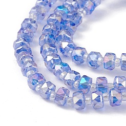 Transparent Electroplate Glass Beads Strands&nbsp;X-EGLA-F153-AB08