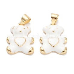 Brass Enamel Pendants&nbsp;KK-A153-06G-G