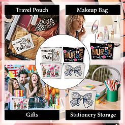 4Pcs Nursing Printed Polyester Cosmetic Pouches&nbsp;AJEW-WH20158-001