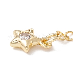 Brass Micro Pave Cubic Zirconia Chain Extender&nbsp;KK-C238-02G