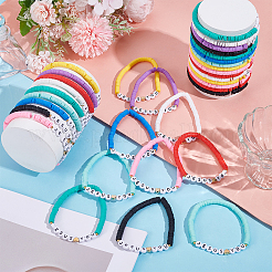 36Pcs 9 Styles Polymer Clay Beads Bracelets for Women Men&nbsp;BJEW-UN00010