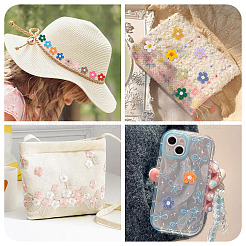 80Pcs 16 Styles Flower Computerized Embroidery Cloth Iron On Patches&nbsp;PATC-TA0001-14