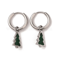 3 Pairs 3 Styles Christmas 304 Stainless Steel Hoop & Studs Earrings Set for Women&nbsp;EJEW-K279-11B-P
