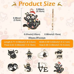 24Pcs 8 Styles Alloy Enamel Pendants&nbsp;ENAM-FS0004-12