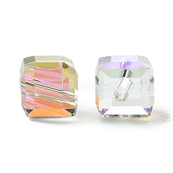100Pcs Transparent Electroplate Glass Beads&nbsp;GLAA-K064-08A-HR02