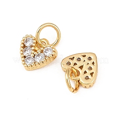 Brass Micro Pave Cubic Zirconia Pendants&nbsp;KK-Z146-01G-01