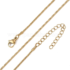 1.2MM 304 Stainless Steel Boston Link Chain Necklaces&nbsp;NJEW-D328-01G-01