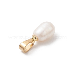 Natural Cultured Freshwater Pearl Rice Charms&nbsp;PALLOY-JF04823