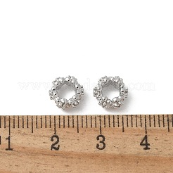 Brass Micro Pave Cubic Zirconia Daisy Spacer Beads&nbsp;KK-U052-37P-NF