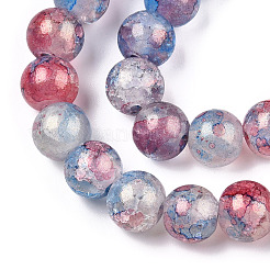 Baking Paint Crackle Glass Bead Strands&nbsp;DGLA-R053-04H