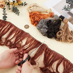 6Pcs 6 Colors High Temperature Fiber Long Pear Perm Hairstyle Doll Wig Hair&nbsp;DOLL-GF0001-15