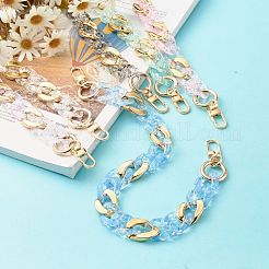 Transparent Spary Paint Acrylic Linking Rings Bag Handles&nbsp;AJEW-BA00092
