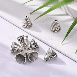 Tibetan Style Cone Alloy Bead Caps&nbsp;X-PALLOY-I112-09AS
