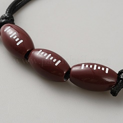 Sport Theme Acrylic Beaded Bracelets for Men Women&nbsp;BJEW-WH0022-55D